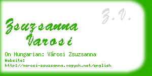 zsuzsanna varosi business card